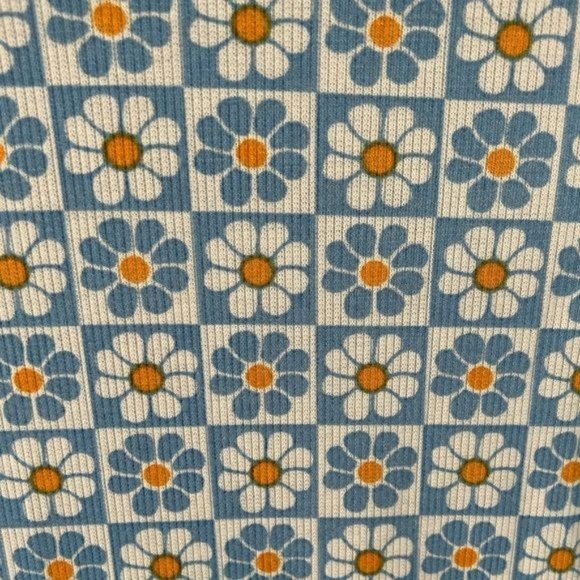 Faded Rose Retro Daisy Crop Top, Sz Large - Picture 5 of 12